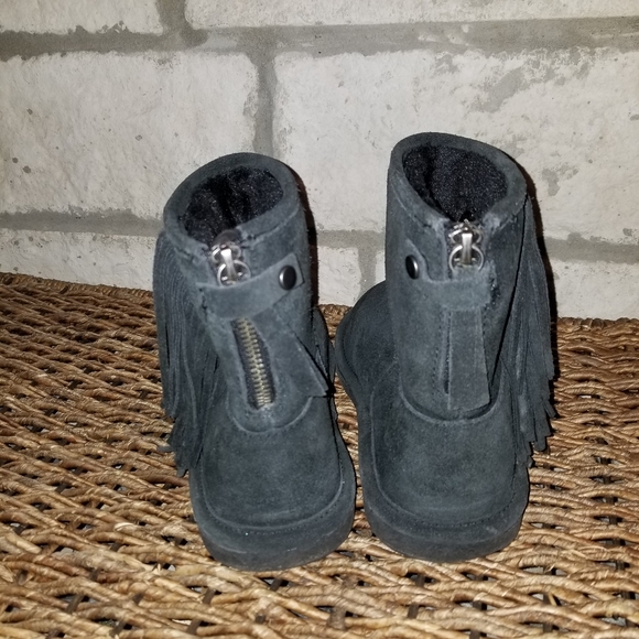 Bjorndal - Josie - BLACK Soft Suede - Leather Winter Boots W/ Faux Fur (Women 6) - Picture 6 of 9